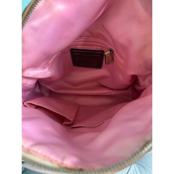 COACH Poppy Signature Sateen Dome Shape* 2011* Metallic Gold - Picture 14 of 16